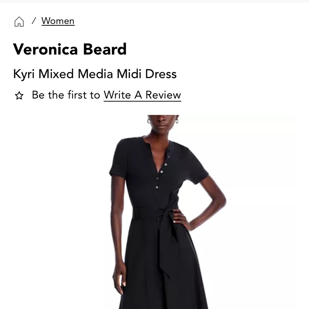 Veronica Beard Black Midi Dress